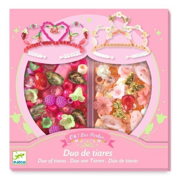 Perlas dúo de tiaras Rosa